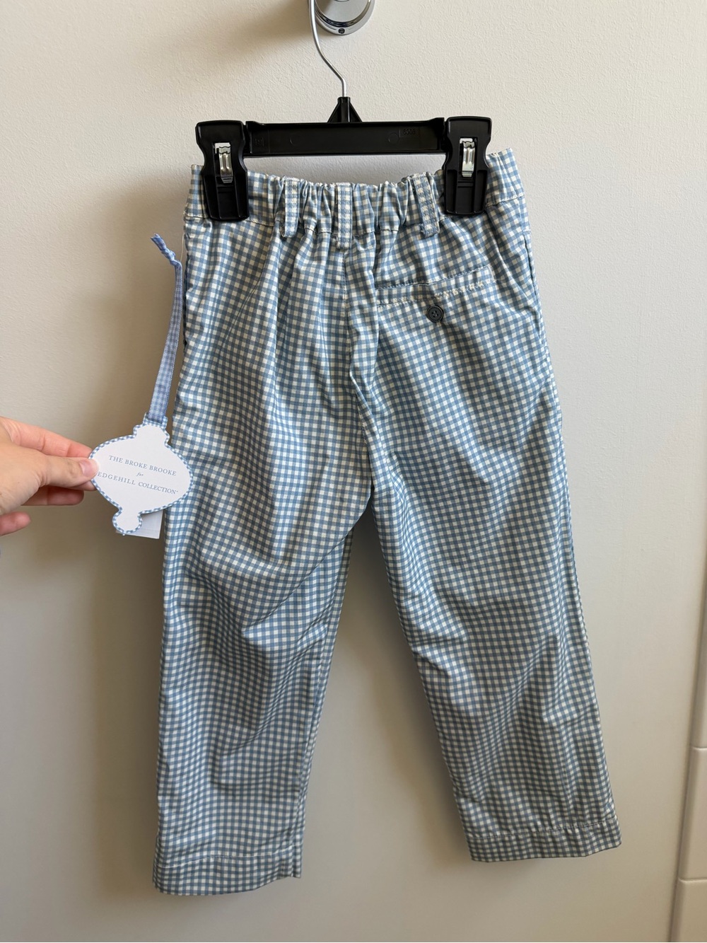 Blue Gingham Pants - Picture 2 of 4